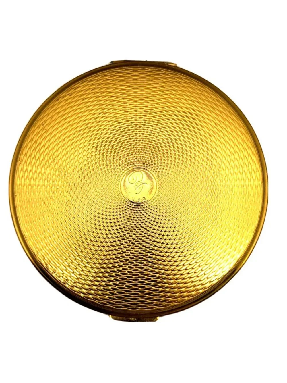 Powder Compact Gold-Tone Art Deco Bell Fifth Avenue (2 Section Mirror & Powder)